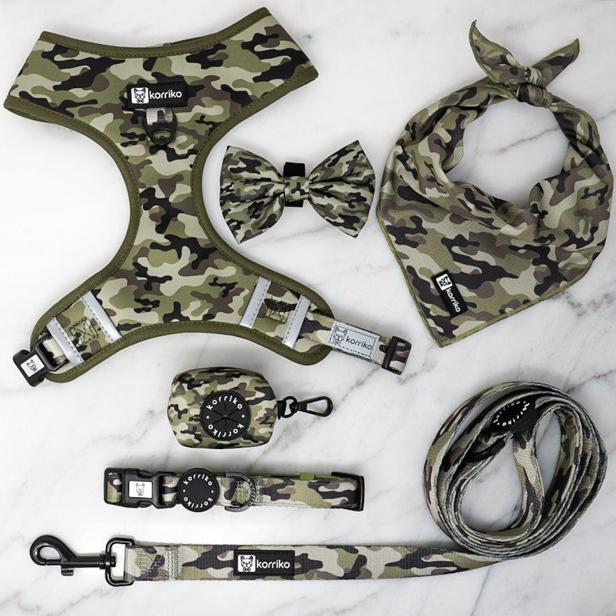 Harness Bundle Set Green Camo Korriko Pet Supply