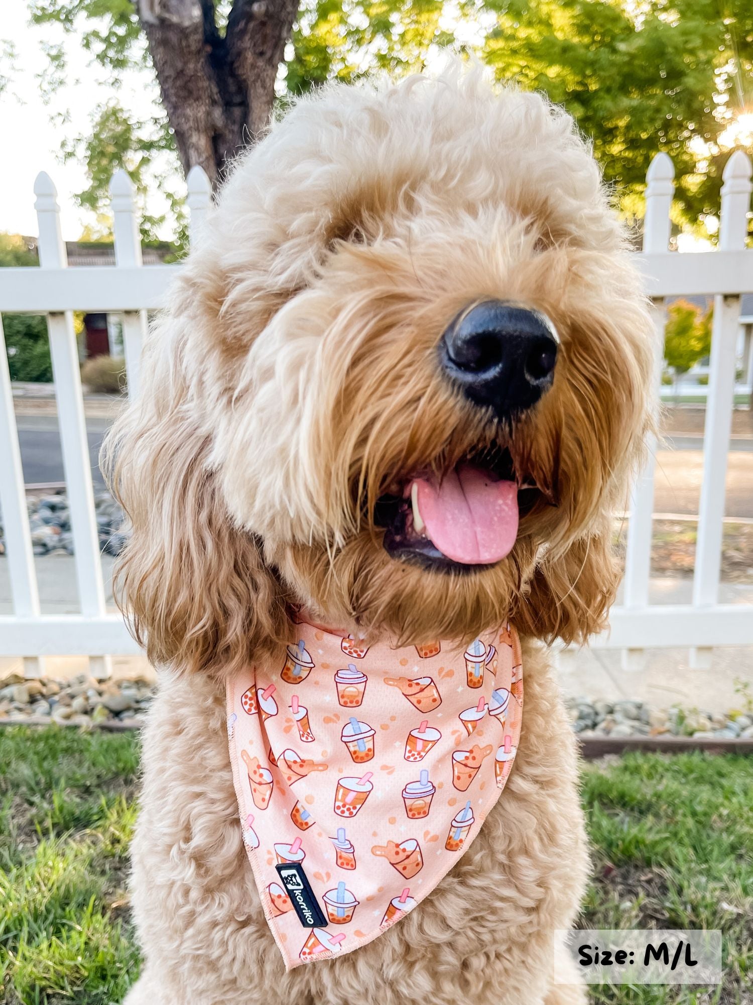 Cooling Dog Bandana - Milk Tea